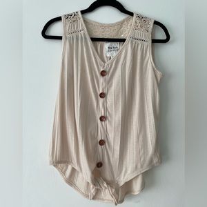 Sleeveless Beige Top